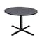Cain Cain Square & Round Tables, Wood, Metal Top, Grey TB48RNDGY - alternate 1
